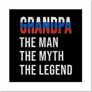 Grand Father Russian Grandpa The Man The Myth The Legend - Gift for Russian Dad With Roots From  Russia Posters and Art